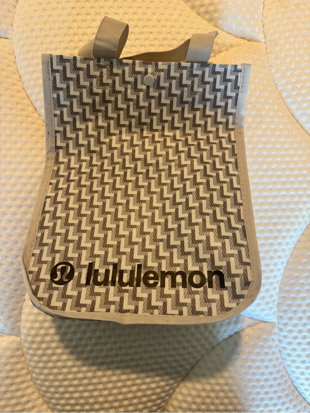 lululemon athletica gray Patterned Tote Bag
